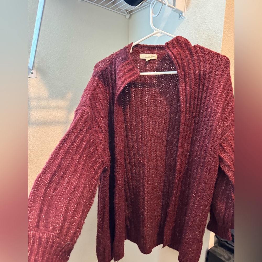 Urban Outfitters Burgundy Cardigan
